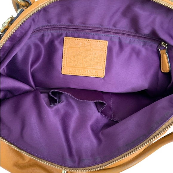 COACH Lindsay Mustard Yellow Satchel - Picture 6 of 10